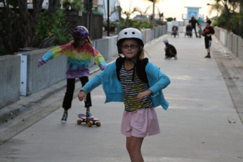 Kids playing in Hermosa Beach