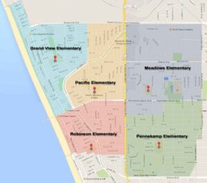 Manhattan Beach elementary school boundary map