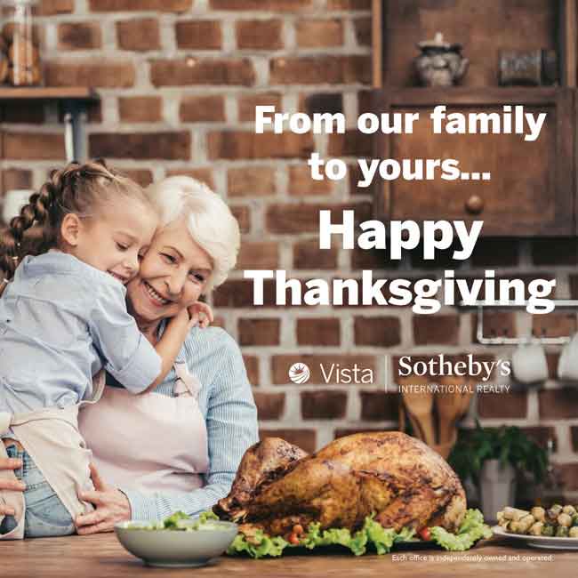 Happy Thanksgiving from Vista Sotheby's
