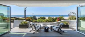 Beach front homes on the Manhattan Beach Strand