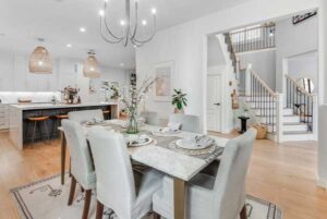 Luxury interiors and dining room